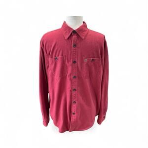 Coleman Shirt Men’s Size Large Red Flannel Button Down Outdoor Camping Casual